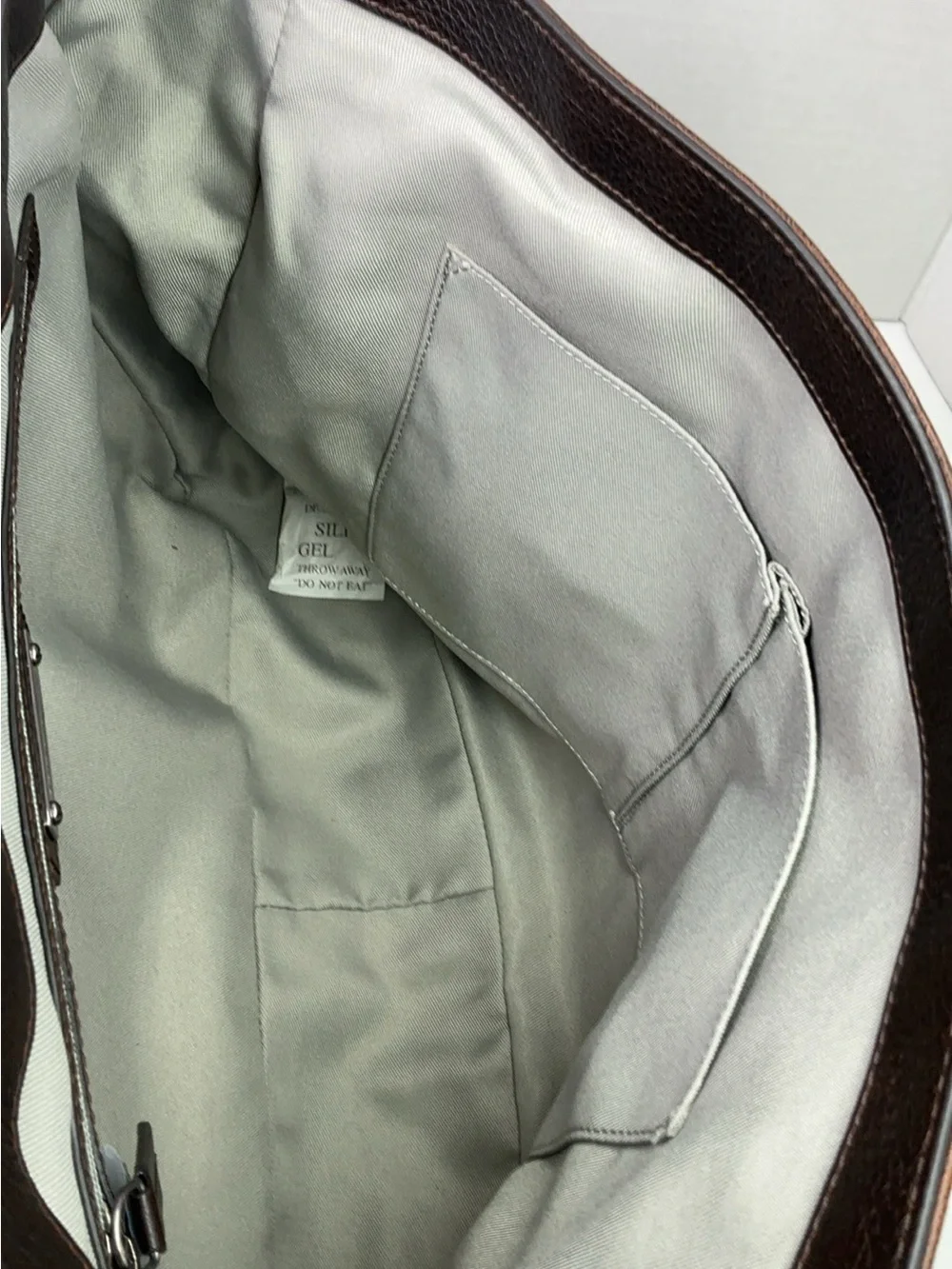 Banana Republic brown leather messenger bag.